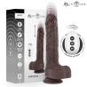 Dildo Mr Intense Matt marrón oscuro con su caja y el mando