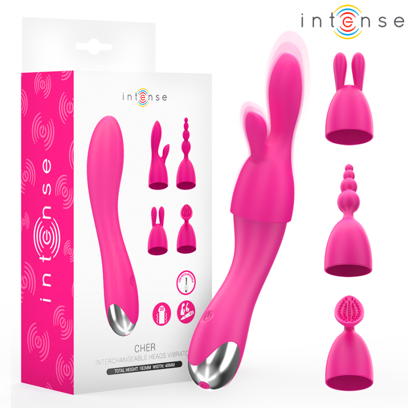 Intense - cher vibrador 20 patrones con cabezales intercambiables - - 1