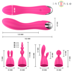 Intense - cher vibrador 20 patrones con cabezales intercambiables - - 2