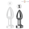 Intense - plug anal de metal vibrador con luces led y control remoto - talla s - 6
