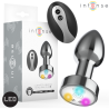 Intense - plug anal de metal vibrador con luces led y control remoto - talla m -  - 1
