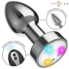 Intense - plug anal de metal vibrador con luces led y control remoto - talla m -  - 2