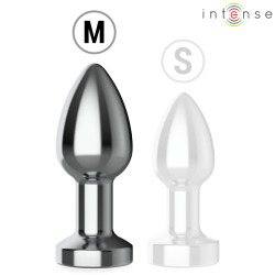 Intense - plug anal de metal vibrador con luces led y control remoto - talla m - - 6