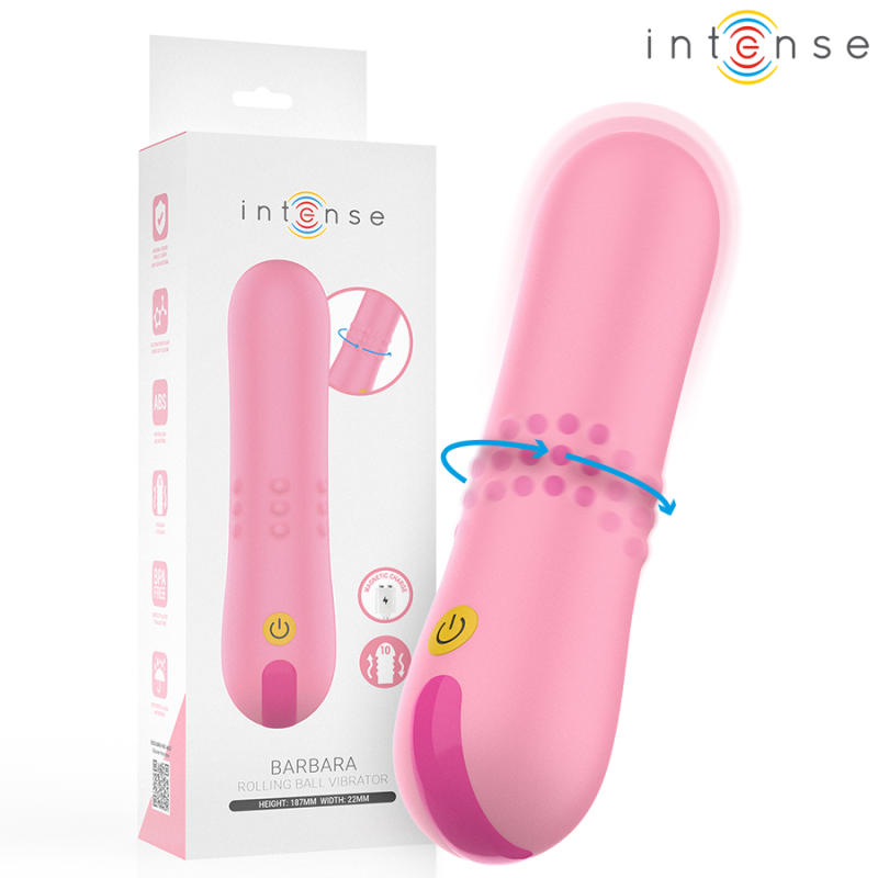 Intense - barbara vibrador con perlas giratorias