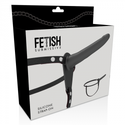 Fetish submissive arnés silicona negro 15cm