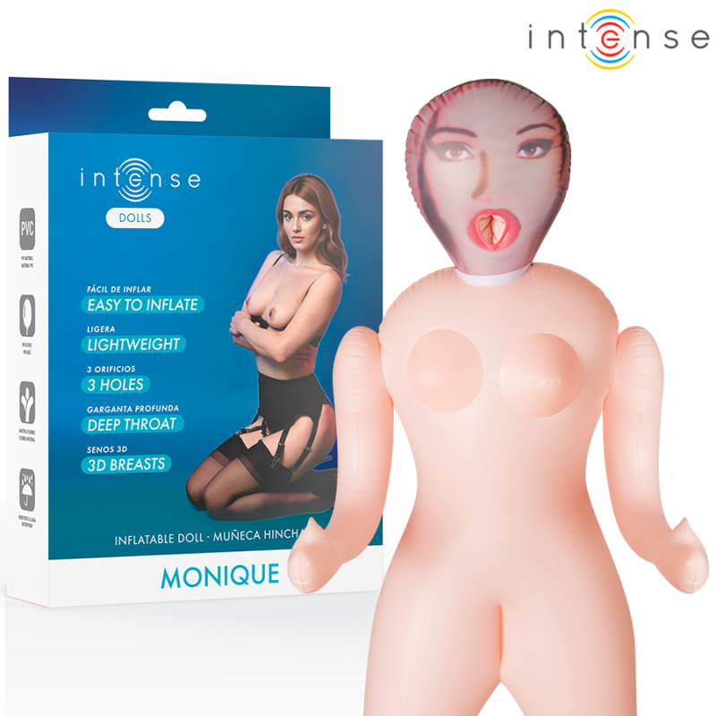 Intense dolls - monique muñeca hinchable con tres orificios - - 1
