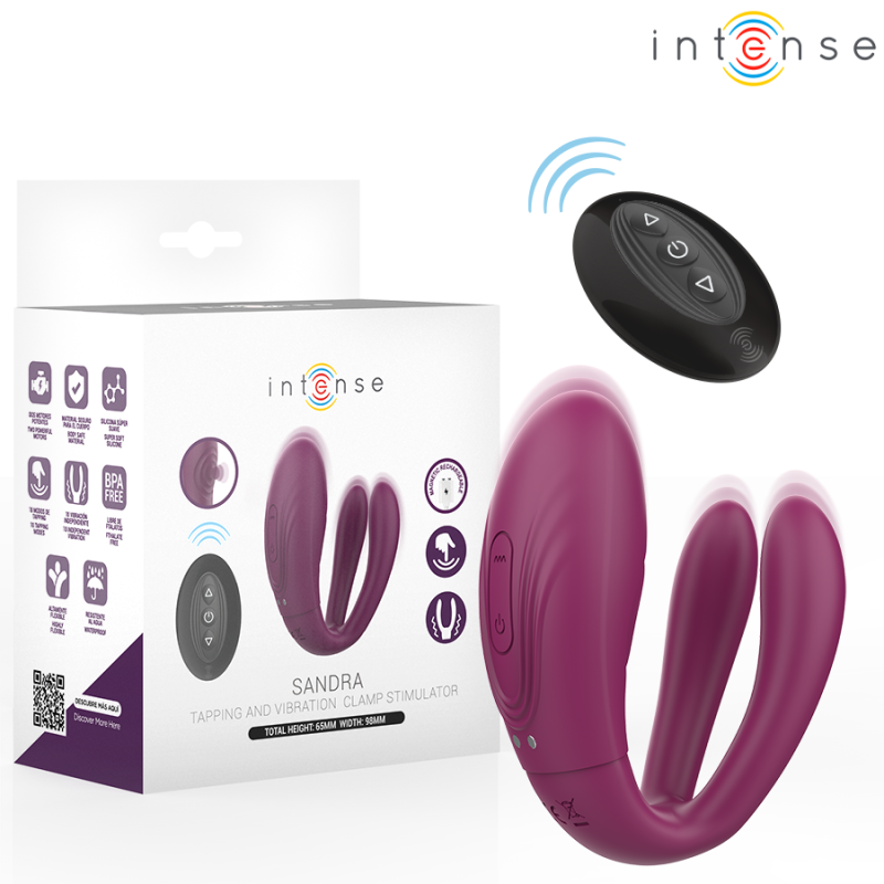 Intense - sandra vibrador & estimulador de pinzas con golpeteo control remoto - - 1