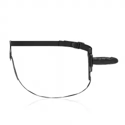 Fetish submissive arnés silicona negro realistic 15 cm