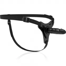 Fetish submissive arnés silicona negro realistic 15 cm