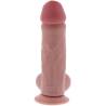 Dildo Get Real de doble densidad de 23 cm con testículos visto de frente