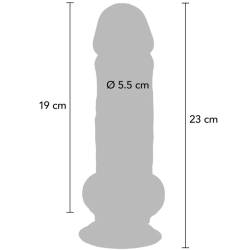 Get real - pene realístico deluxe con testículos extra grueso 23 cm - - 4