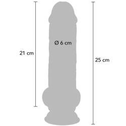 Get real - pene realístico deluxe con testículos extra grueso 25 cm - - 4