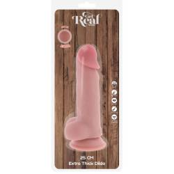 Get real - pene realístico deluxe con testículos extra grueso 25 cm - - 5