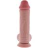 Pene realista Get Real Extra Thick de 28 cm con testículos, de frente