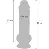 Medidas del Get Real de 28 cm: 23 cm insertables y 6 cm de diámetro