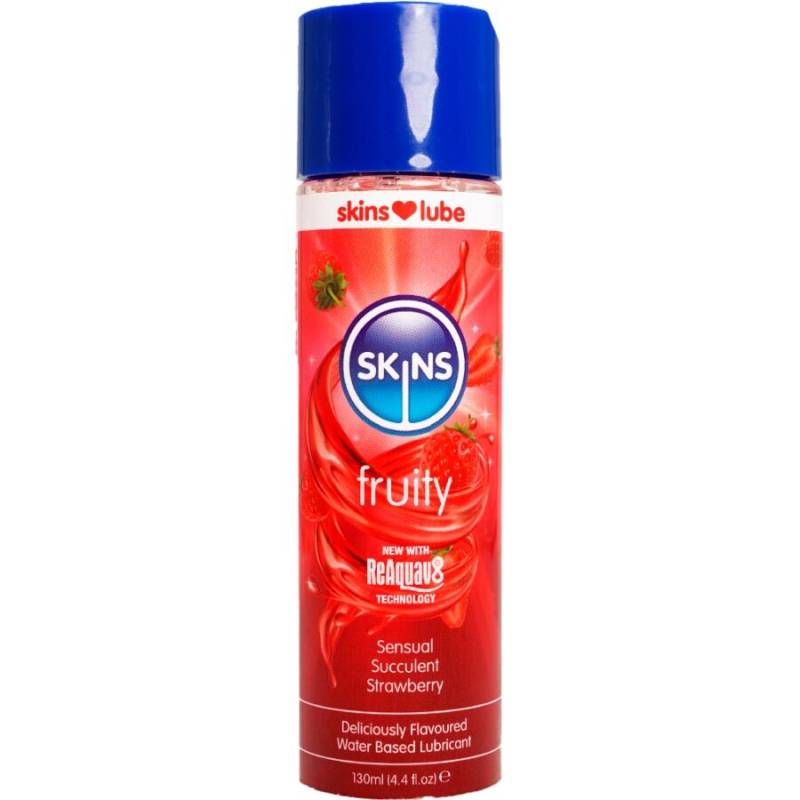 Skins - fruity lubricante base de agua fresa 130 ml - - 1