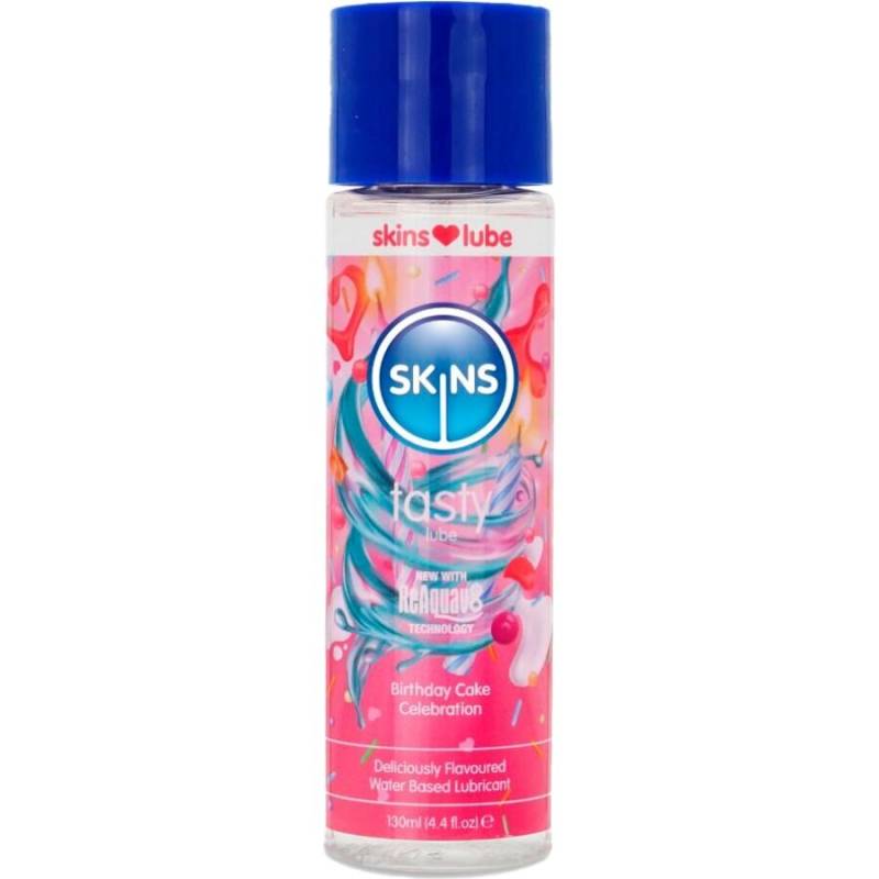 Skins - tasty lubricante base de agua tarta cumpleaños 130 ml - - 1