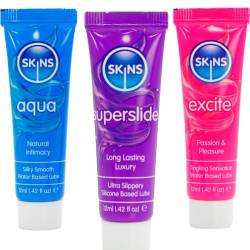 Skins - vital lubes kit lubricantes aqua, superslide & excite 3 x 12 ml -  - 2