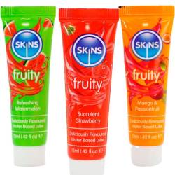 Skins - fruity lubes kit lubricantes sandía, fresa & mango 3 x 12 ml -  - 2