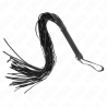 Látigo de tiras Kink en imitación de piel negra de 60 cm