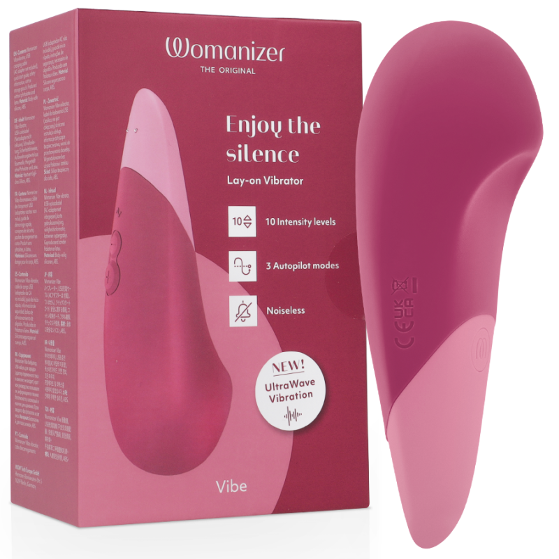 Womanizer - vibe vibrador lay-on silencioso rosa oscuro - - 1