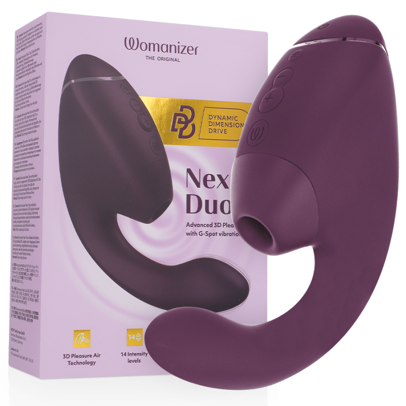 Womanizer - duo next estimulador vibrador dual clítoris & punto·g morado - - 1