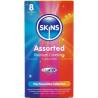 Caja de 8 preservativos Skins Assorted