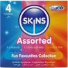 Caja de 4 preservativos Skins Assorted
