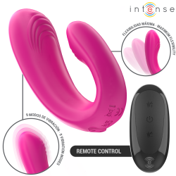 Intense - janet estimulador y vibrador dual en forma de u con control remoto rosa - - 2