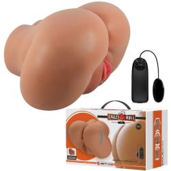 Crazy bull - luna trasero vibrador con vagina y ano realístico natural control remoto - - 7