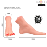 Medidas del masturbador Gabbie: talla 36 y 120 mm penetrables