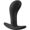 Fun Factory BOOTIE S negro en vista lateral con base ancha