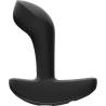 Vista tres cuartos de BOOTIE VIBE negro con base ancha