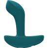 Vista tres cuartos de BOOTIE VIBE verde con base ancha