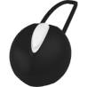 Primer plano tres cuartos de SMARTBALL UNO negro con inserto claro