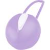 Primer plano tres cuartos de SMARTBALL UNO violeta con inserto claro