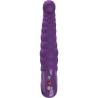 Vista frontal de PATCHY PAUL violeta oscuro mostrando relieves y panel de tres controles