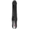 Vistas frontal y posterior de MR. BOSS negro con cabeza, relieve y controles
