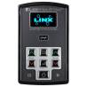 Vista frontal del ElectraStim LINX con pantalla OLED y controles independientes de dos canales