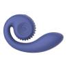 Vista lateral del Snail Vibe Gizi Lite morado con eje curvo y cabezal en espiral