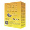 Parte posterior de la caja Snail Vibe Gizi Lite morado con iconos informativos