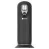 Vista frontal del masturbador SVibe Ikon Jet negro colocado sobre su base