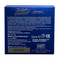 Hot - twilight natural con feromonas hombre 15 ml