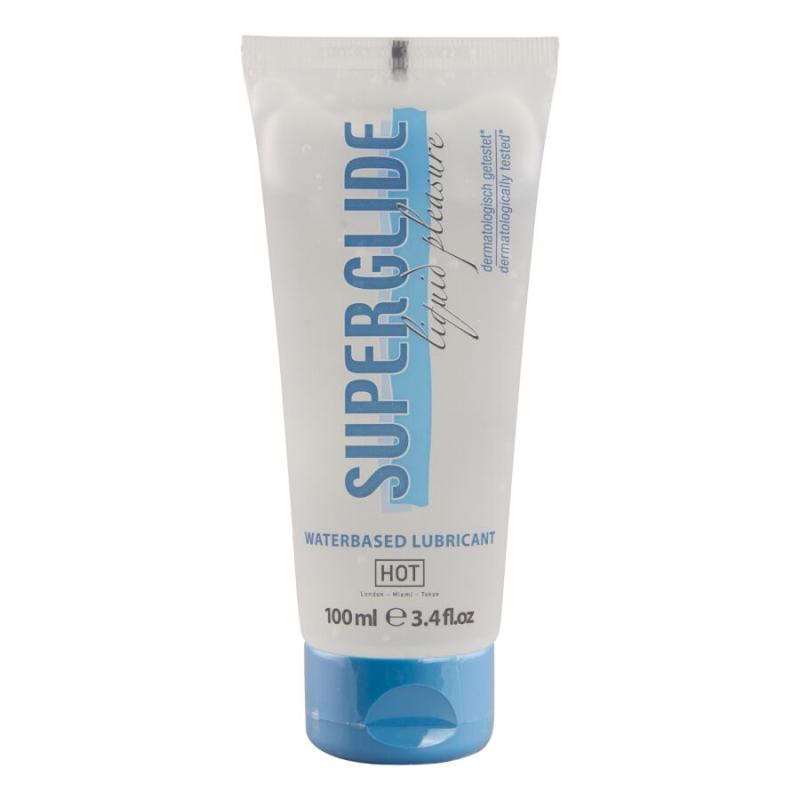 Hot - superglide liquid pleasure lubricante base agua 100 ml
