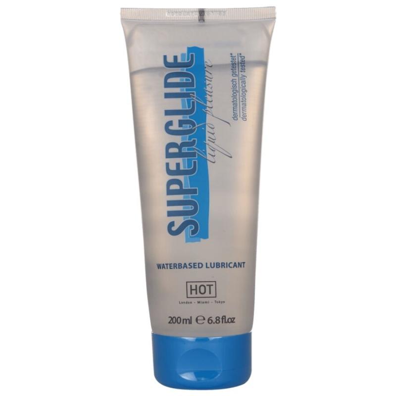 Hot - superglide liquid pleasure lubricante base agua 200 ml
