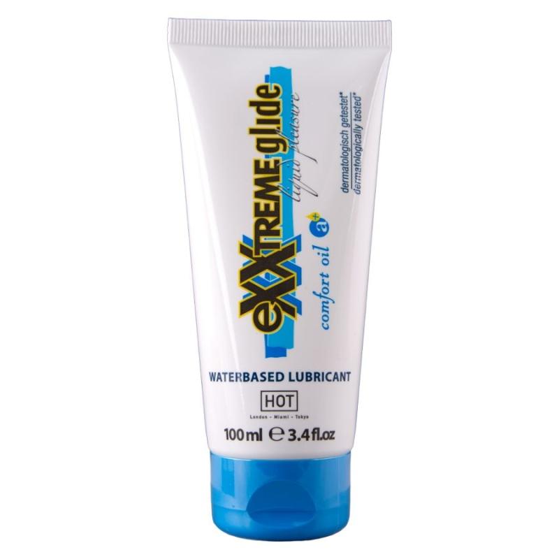 Hot - exxtreme glide lubricante base agua + aceite confort a+ 100 ml