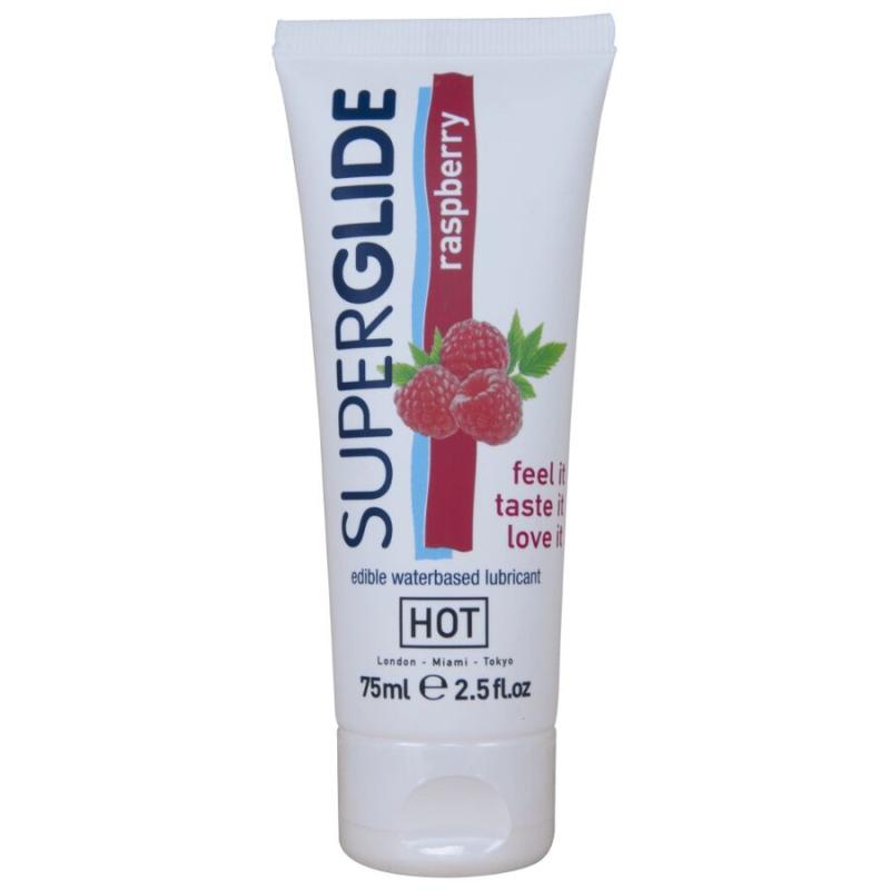 Hot - superglide lubricante comestible base agua frambuesa 75 ml Hot - superglide lubricante comestible base agua frambuesa 75 ml