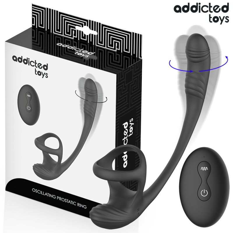 Addicted toys - plug anal vibración y waving 360º y estimulador testículos