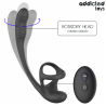 Plug negro Addicted Toys con mando y esquema del cabezal