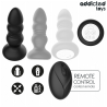 Addicted toys - plug anal vibrador thrusting y luz led control remoto - 5